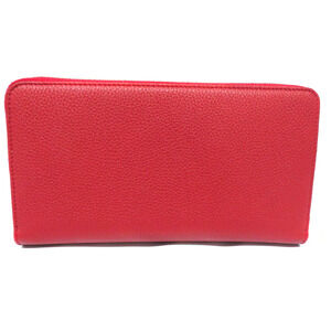 Celine Zip Around Leather Red Wallet